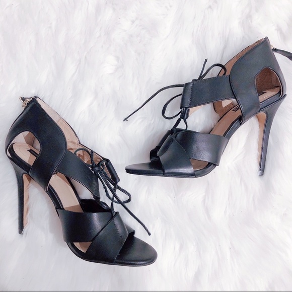 H&M Genuine Leather Lace Up Sandals — NEW - Picture 2 of 5